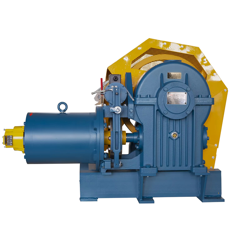 VTSP216 محصولات جدید YJF100K 320Kg-450Kg قطعات آسانسور Torindrive Elevator Geared Traction Machine