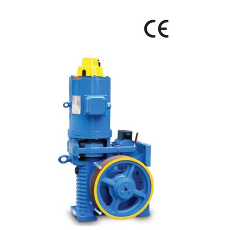 VTSP216 محصولات جدید YJF100K 320Kg-450Kg قطعات آسانسور Torindrive Elevator Geared Traction Machine