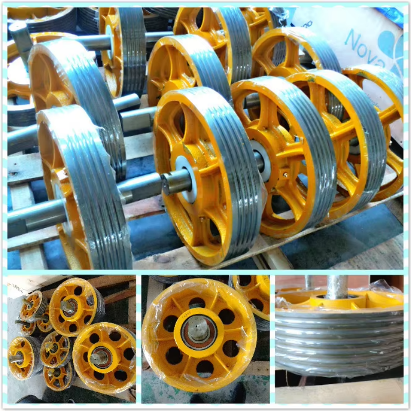 قرقره کشش ضد وزن آسانسور VTSP271 چرخ فلک گیر آهنی