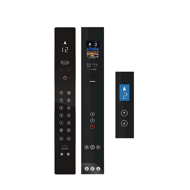 صفحه نمایش لمسی دیواری آسانسور VTSP336 با دکمه آسانسور طراحی مدرن از جنس استنلس استیل و شیشه و پلیسه