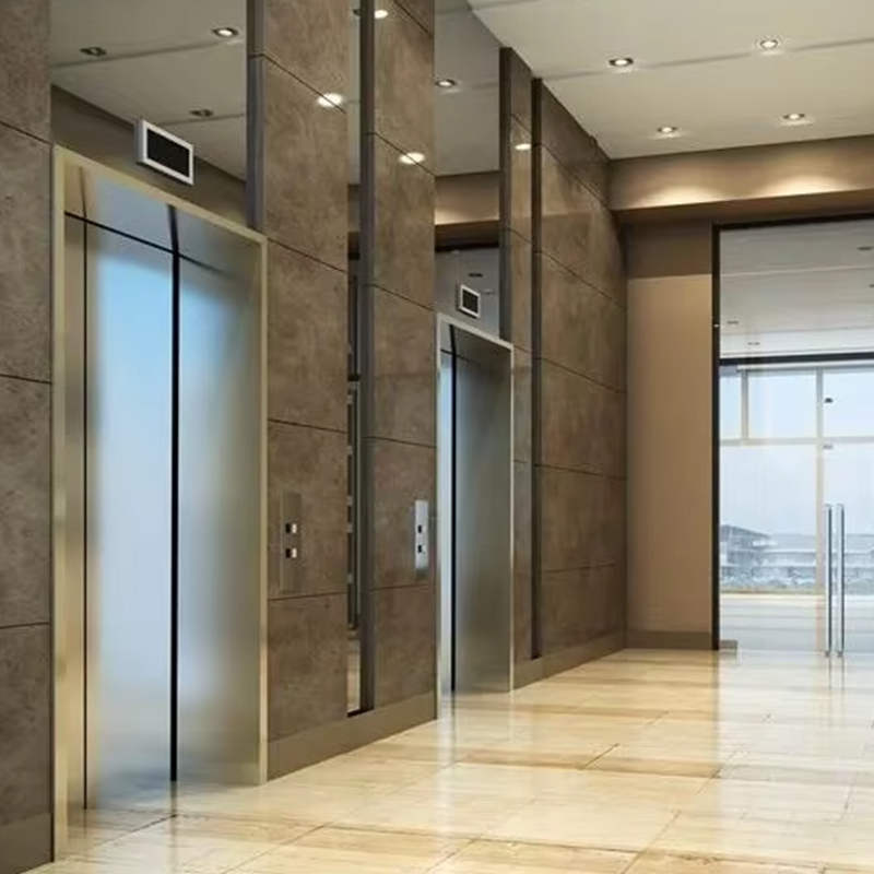 آسانسورهای مسافری پیشرفته VTEP118 Elevadores بدون دنده AC PVC ساخت و ساز فولاد ضد زنگ با گواهی ISO90001 ویژگی های هوشمند بهبود یافته