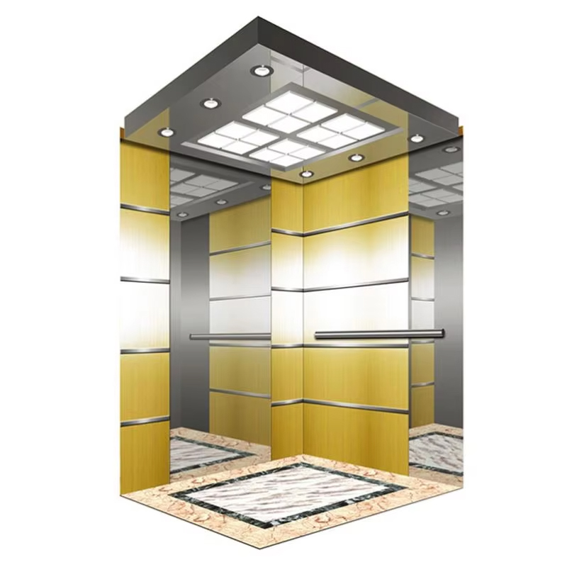 کابین آسانسور مسافر VTSP134 با سقف LED کم مصرف ساخت و ساز فولادی ضد زنگ دارای گواهی ISO9001 گارانتی 1 ساله