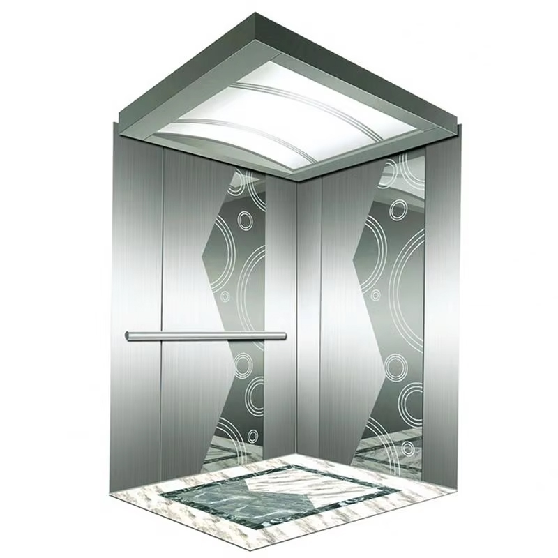 کابین آسانسور مسافر VTSP134 با سقف LED کم مصرف ساخت و ساز فولادی ضد زنگ دارای گواهی ISO9001 گارانتی 1 ساله