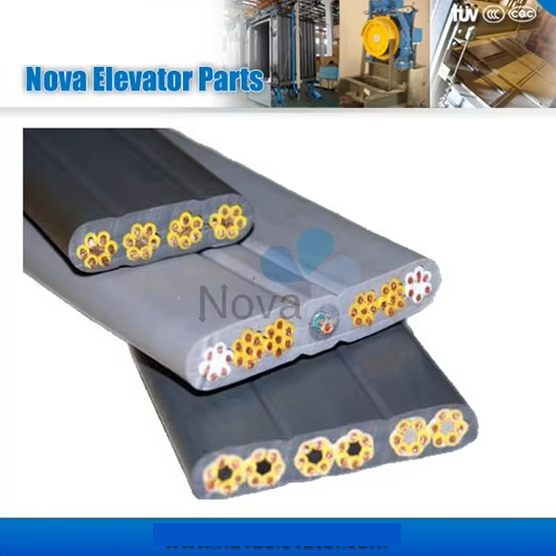کابل مسافرتی آسانسور غلاف پی وی سی عایق پی وی سی رسانای مسی مسطح انعطاف پذیر VTSP368